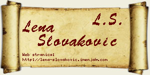 Lena Slovaković vizit kartica